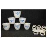 Pfaltzgraff Yorktowne blue: 6 custard cups -