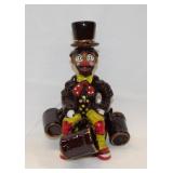 Vintage Thames Clown black face hobo decanter w/