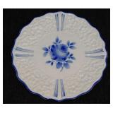 5 rare Czechoslovakia porcelain cobalt rose plates