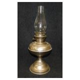 Antique Rayo nickel plated oil lamp w/ glass