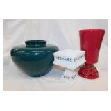 Vintage Westmoreland milk glass pedestal candy