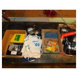 Garage workshop items: Hill Lumber Co. aprons -