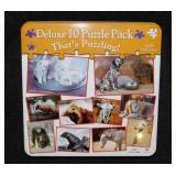 New sealed tin of 10 jigsaw puzzles