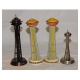 Seattle Space Needles figures: Pair of 1962 S&P