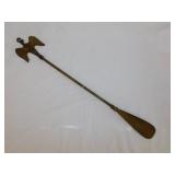 Brass long handled shoehorn w/ eagle - Vintage
