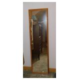 Framed full length dressing mirror, 15.5" x 55.5"