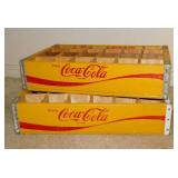 2 vintage wooden Coca-Cola bottle crates