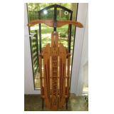 Vintage Speedaway wood & metal snow sled