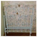Vintage Victorian style cast iron twin headboard,