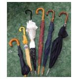 6 vintage umbrellas