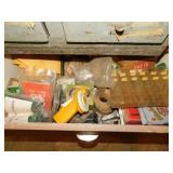 Contents of garage workshop drawers: Vintage
