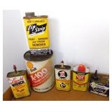 Vintage metal tins - Shell motor oil cardboard