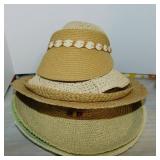 7 ladies Summer straw hats & visor