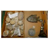 Sandstone & Geode fossil rocks - Pewter trinket