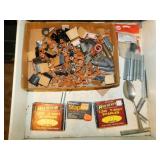 Contents of garage workshop cabinet: Staples -