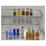 Vintage miniature glassware: Beakers - Vases -