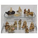 Miniature Asian figurines: Villagers - Oxen -