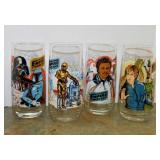 Four 1980 Star Wars Empire Strikes Back glass