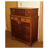 Nice antique 7 drawer highboy chest & 2 side doors