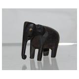 11 vintage miniature hand carved elephant