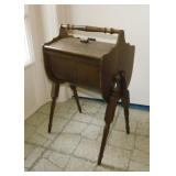 Vintage mahogany Priscilla sewing stand cabinet,
