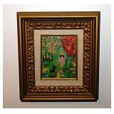 1980 original signed Louis Cardin enamel on copper
