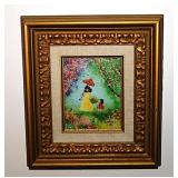1980 original signed Louis Cardin enamel on copper