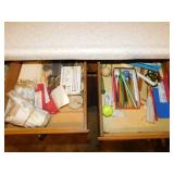 Contents of garage workshop cabinet: Pencils -
