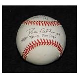 Signed Darrin Fletcher Toronto Blue Jays baseball,