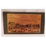 Copper engraving of 1730 Rossmarkt in Frankfurt