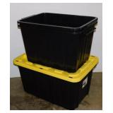 3 storage totes, one lid