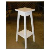 Hand crafted wooden plant stand, 9.5" sq. x 26"