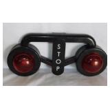 Railroad train crossing signal toy, 13" x 6"