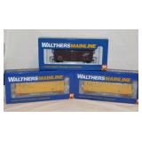 3 new Walthers Mainline railroad train cars in