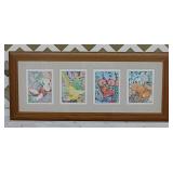 Set of 4 fruit prints by Gail Balga,