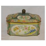 4 metal storage tins