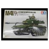 4 vintage military tank model kits in boxes: