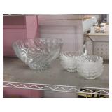 Hazel Atlas Colonial Swirl fruit bowl set - Hand