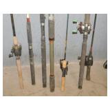 7 rods & 4 fishing reels: Shakespeare - Team