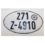 Vintage West German customs export embossed metal