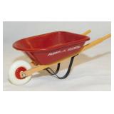 5 Radio Flyer toy wagons & wheelbarow,