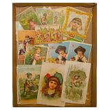Antique calling cards, mostly coffee