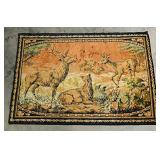 Vintage Woodland stag deer tapestry, 72" x 48"