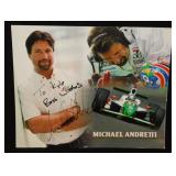 10 signed autographed racing photo prints: