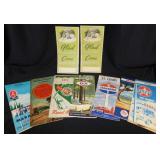 Vintage gasoline station receipts & road maps: