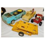 Vintage pressed steel toy vehicles:
