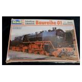 2 Revell Railroad train model kits in boxes: