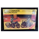 3 Testors Motorcycle model kits in boxes: