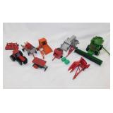 Vintage Ertl farm toy tractors & implements