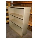 Steel 3 shelf bookcase, 34.5" x 12" x 41",